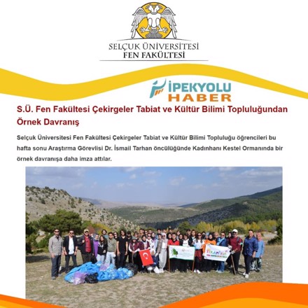 Kestel ormanı çevre temizliği